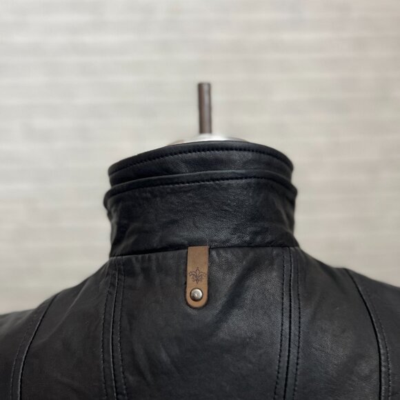 Mackage Kenya Black Leather Motorcycle Jacket XS Moto Jacket Ladies Tailored - Picture 6 of 16